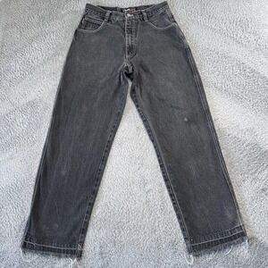 Vintage Southpole Jeans Mens 30x32 Washed Black Baggy Distressed Y2K Streetwear